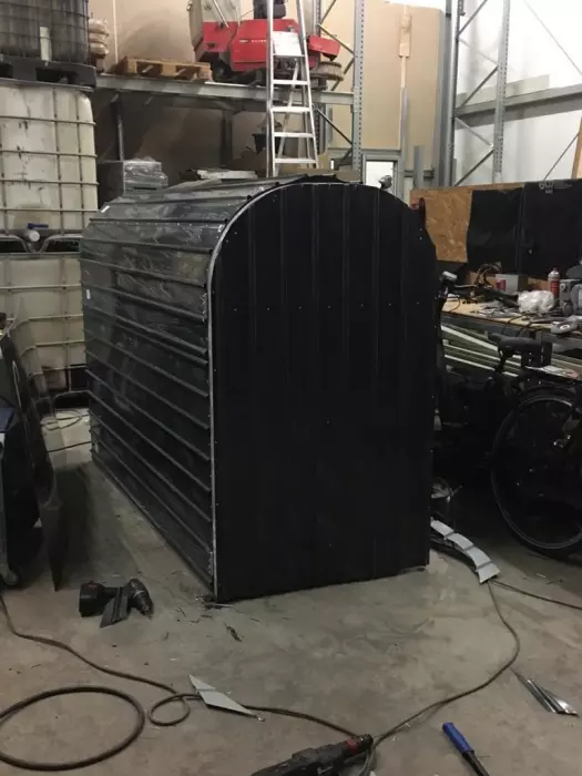 Selbst gebaute Fahrradgarage / Fahrradbox - stabil... wetterfest