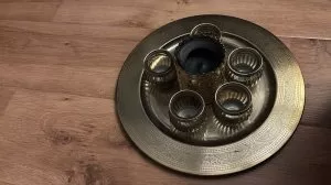 Orientalisches Teeservice aus Messing mit Tablett