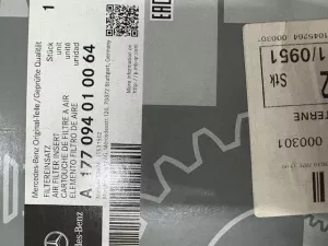 Mercedes Luftfilter A1770940100 Original Ersatzteil