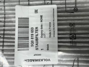 Staubfilter 500 619 653 - Ersatzteil für Staubsauger