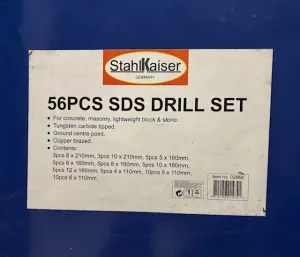 Stahlkaiser 56tlg SDS Bohrer Set für Beton Mauerwerk Stein